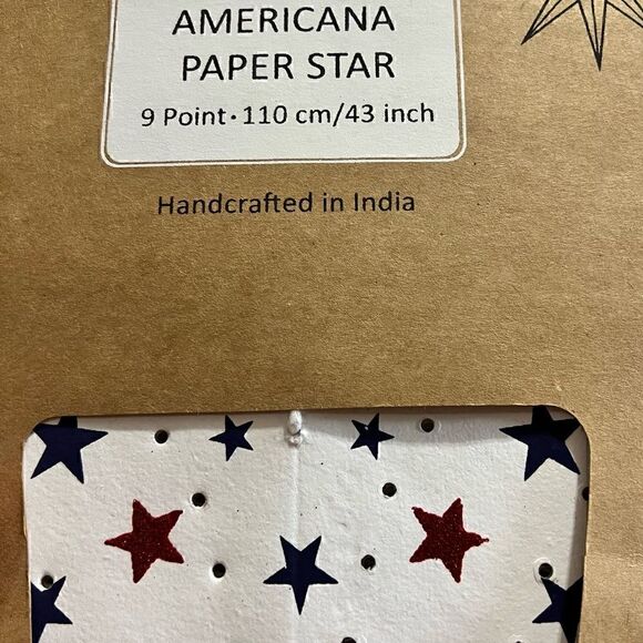 Americana Paper Star 9 point Really Huge Paper Star Decor 43” Perfect For july 4 - Picture 6 of 8